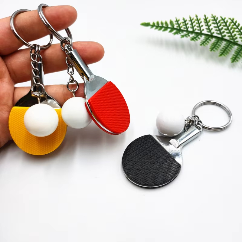 Table Tennis Keychain - 7 renk Sevimli Ping Pong Raket