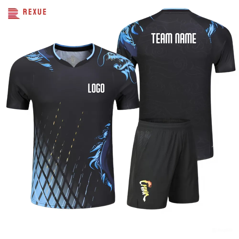 Table Tennis Uniform - Baskı Badminton tenis erkek t-shirtü kadın