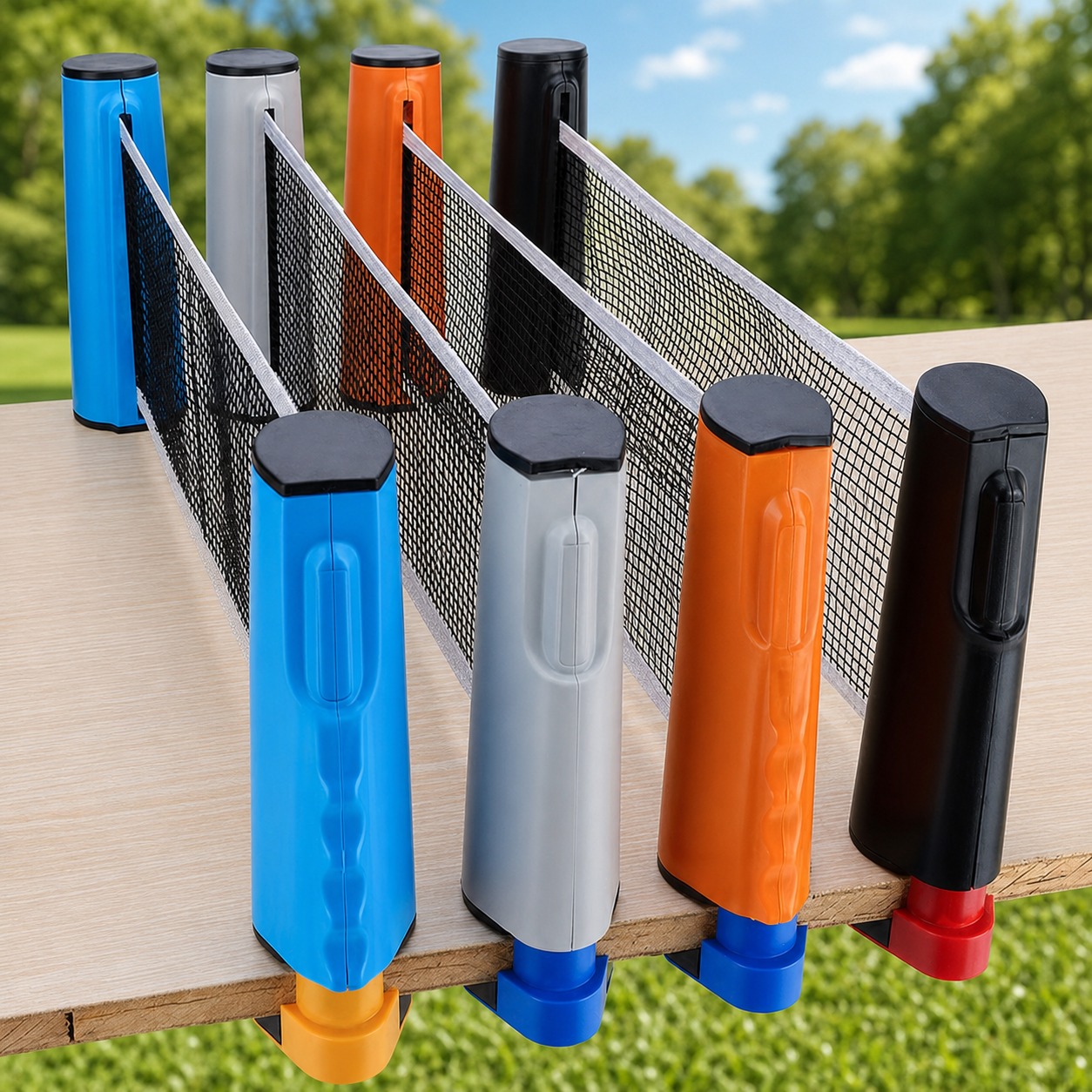 Table Tennis Net Set - Yeni Yükseltilmiş Kalınlaştırılmış Geri Çekilebilir Masa