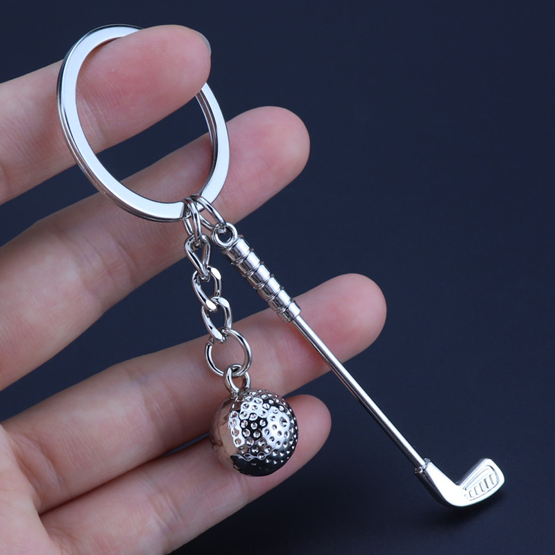 Table Tennis Keychain - Yaratıcı Golf Ekipmanları Anahtarlık Alaşım Beyzbol