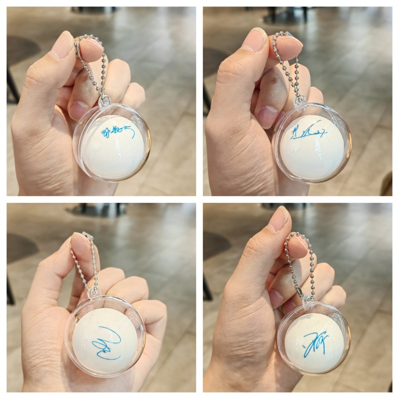 Table Tennis Keychain - Mini Masa Tenisi Topu İmzalı Anahtarlık