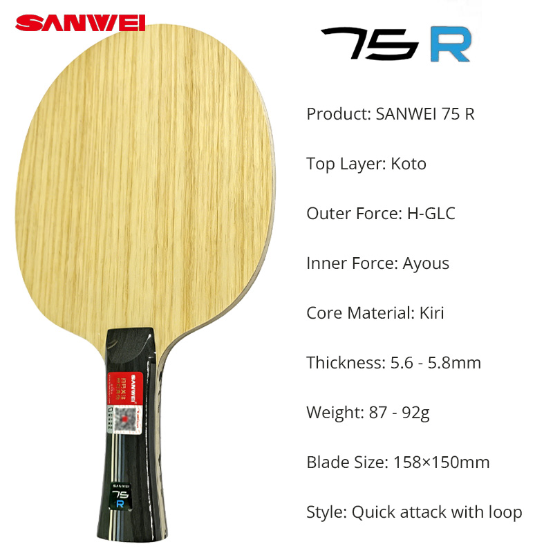 SANWEI 75R 75G Masa Tenisi Bıç - Table Tennis Eleven incelemesi ve fiyatı